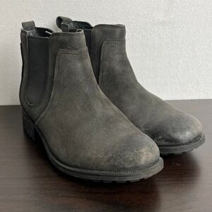 UGG Bonham Black Chelsea Boots Ankle Booties Size 9 Distressed Comfortable